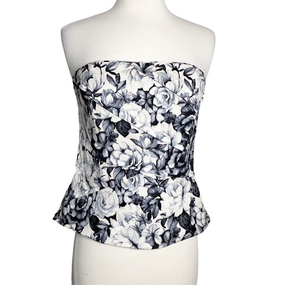 WHBM Strapless Floral Top Size 6